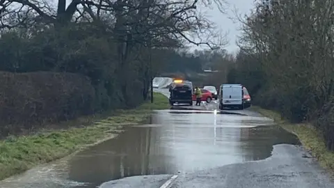 Worcestershire County Council Flooded B4080