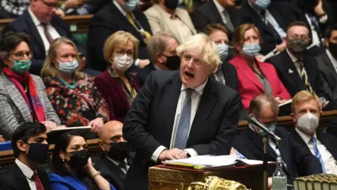 UK Parliament/Jessica Taylor Boris Johnson in Parliament on 8 December