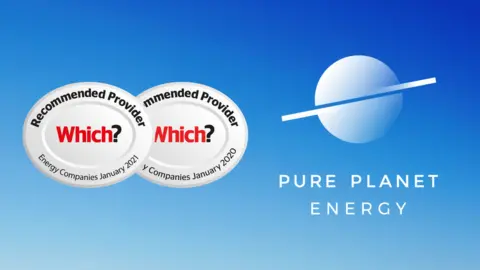 Pure Planet Energy Pure Planet Energy graphic showing the Which? awards they won in 2020 and 2021