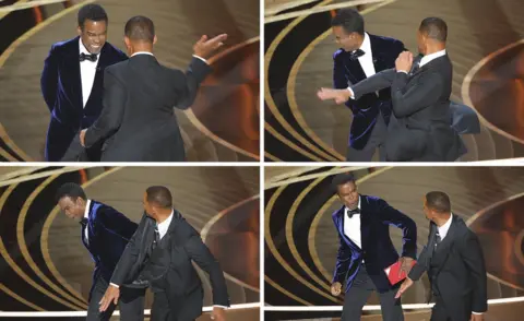 Reuters Will Smith punching Chris Rock at the Oscars