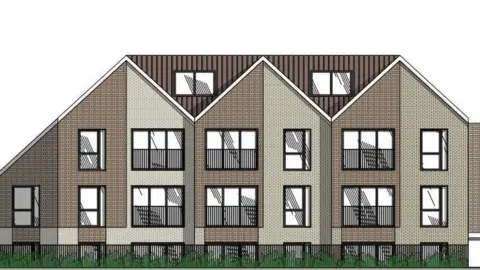 Sawkings Harper Architects The refused plan for the Reading Driving Centre replacement, now allowed on appeal