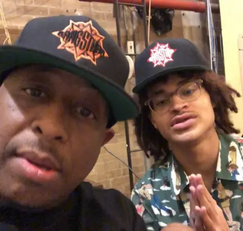 DJ Premier / Instagram DJ Premier in the studio with Guru's son, Keith