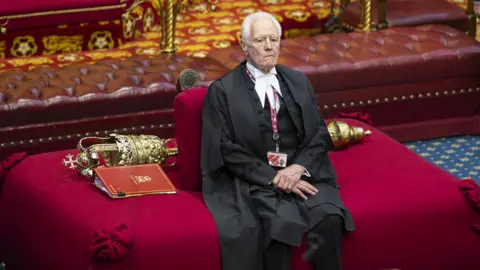 The Lord Speaker Lord McFall of Alcluith, pictured on the Woolsack in the House of Lords on 9 July 2024