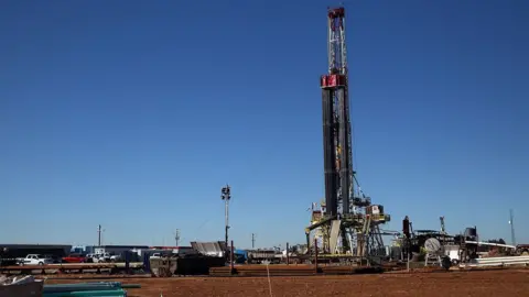 Getty Images A fracking site in Texas in the Unites States