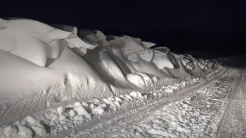 PA Huge snow drifts