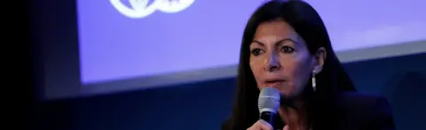 Getty Images Paris Mayor Anne Hidalgo gives a press conference at the FIA headquarters in Paris, on March 10, 2017