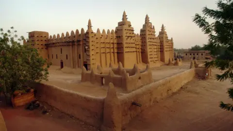 Getty Images The great Mosque at Djenné in Mali, built out of mud from the Niger River