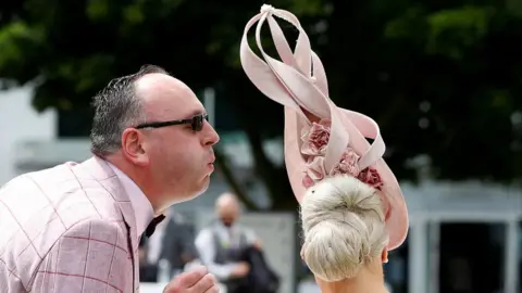 Reuters Hats on display at Epsom Ladies Day