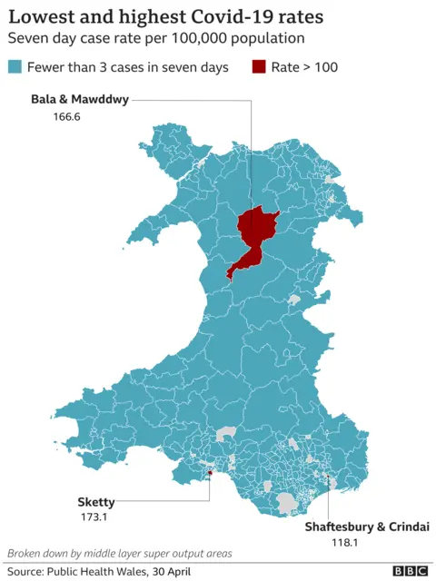 Low case rate map