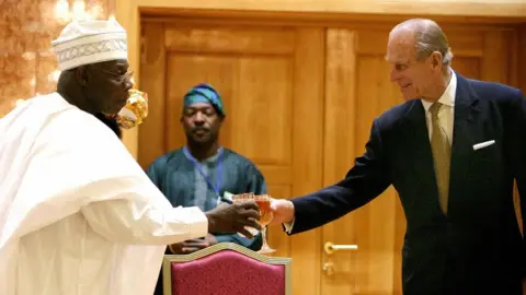 AFP/Getty Images President of Nigeria and Prince Philip, 2003
