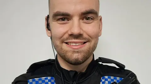 West Mercia Police Federation PC Mark Bates in his uniform