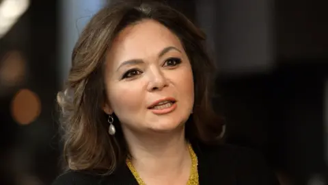 Getty Images File image of Russian lawyer Natalia Veselnitskaya speaking during an interview in Moscow in 2016