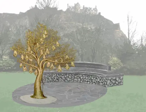 Peace and Justice Artist's drawing of Opposing War Memorial