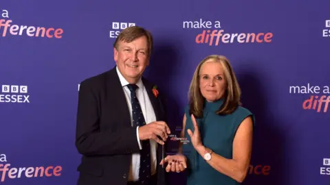 Laurence Cawley/BBC John Whittingdale and Steph Cox