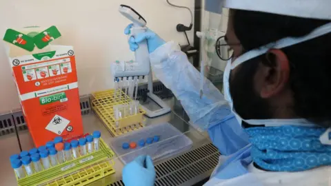 Getty Images coronavirus lab testing