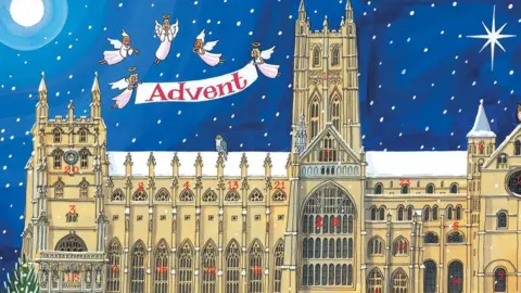 John Lewis traditional card advent calendar