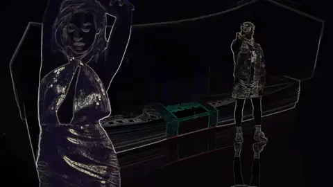 YouTube/BambyH2O The music video shows the rapper dancing with a woman and money