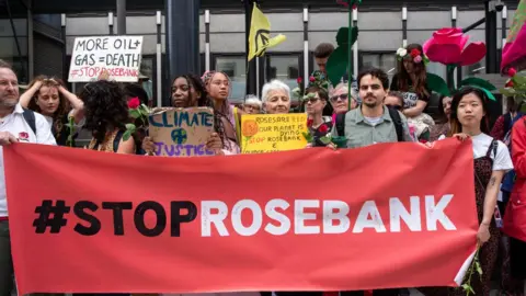 Getty Images Rosebank protesters