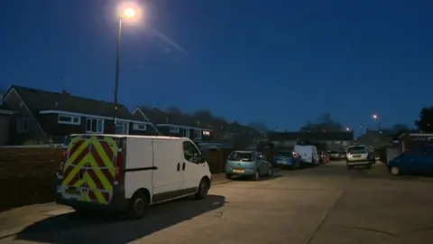 Police van parked on Satley Gardens