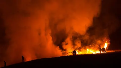 AFP Marsden Moor fire