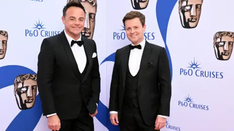 Getty Images Anthony McPartlin and Declan Donnelly attend the 2023 BAFTA Television Awards with P&O Cruises at The Royal Festival Hall on May 14, 2023 in London, England