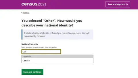 ONS National identity form