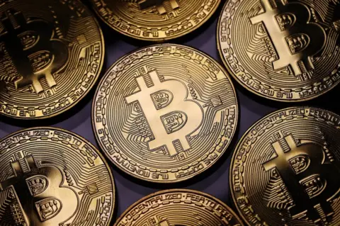 Getty Images A visual representation of the digital cryptocurrency, Bitcoin