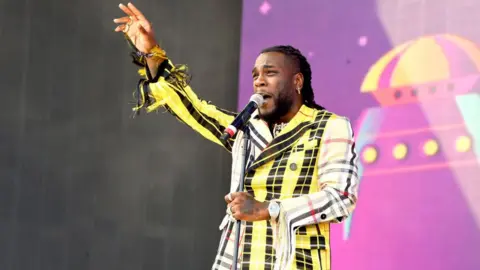 AFP Burna Boy performs on Coachella Stage during the 2019 Coachella Festival in April 2019.