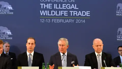 Getty Images Prince Charles discussing illegal wildlife trade