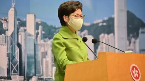 Getty Images Hong Kong leader Carrie Lam, who has been a strong advocate for the new law