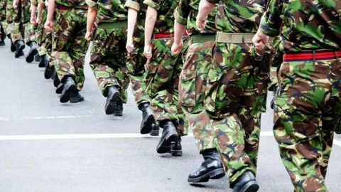 Getty Images Soldiers marching