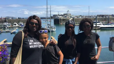 Sandra Duerden with her daughter and two friends