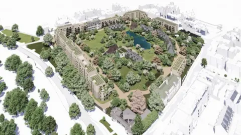 Bristol Zoological Society Aerial view of plans for Bristol Zoo's new project