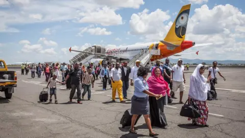 Getty Images Fastjet aircraft on the tarmac, stationary - date and location unconfirmed. At March 2016 Shares in Fastjet dropped 30% after the African budget airline issued a profit warning.