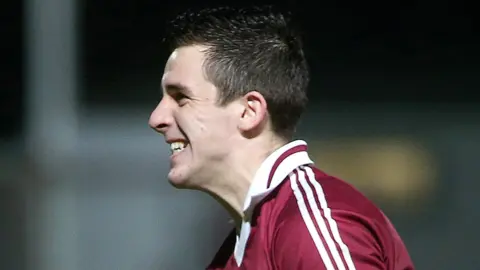 Shane McGuigan scored both Derry's goals in the second half at Celtic Park