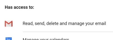 Google Apps can request permission to read Gmail messages