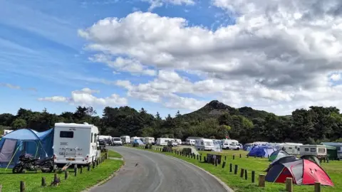 The Sulby Claddagh site busy with campers