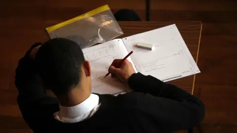 PA Teenager taking an exam