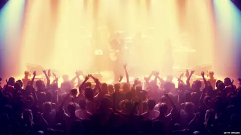 Getty Images a band plays at a small venue