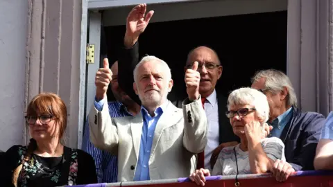 AFP/Getty Images Jeremy Corbyn and others