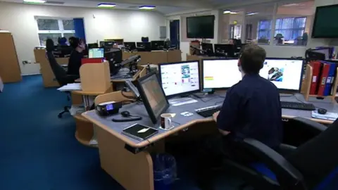 BBC Dorset and Wiltshire fire control room