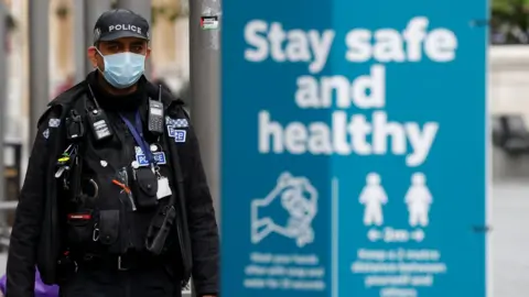 Reuters Police officer in Leicester