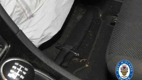 West Midlands Police A large knife found in crashed white Ford S Max used to take killers to and from spot where Keon Lincoln was shot and stabbed