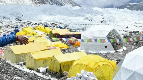 Ian Taylor Base camp at Mount Everest