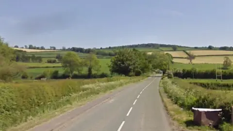 Google Brampton Road, near Bishop's Castle, Shropshire