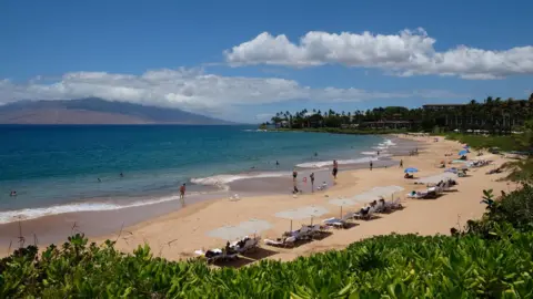 Holly Honderich/BBC The view at Wailea Beach