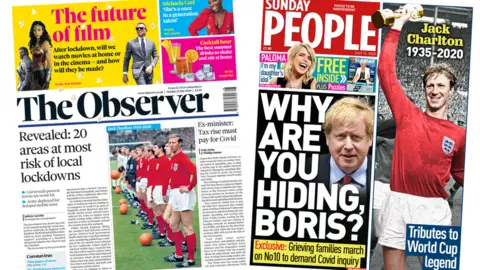 Observer and Sunday People front pages