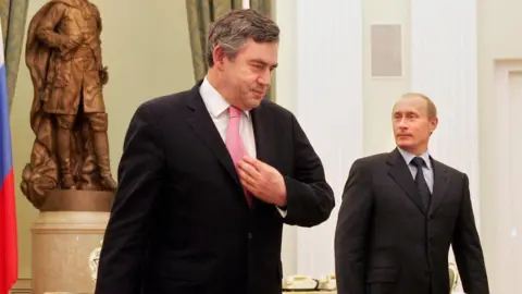 Getty Images Gordon Brown and Vladimir Putin meeting in 2006