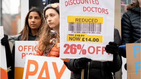 Getty Images Striking doctors