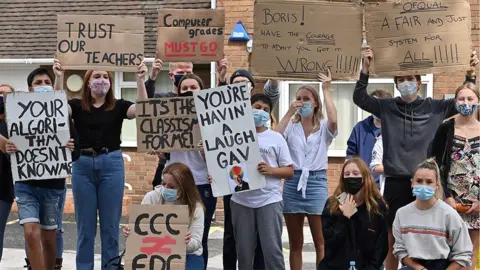 Getty Images A Level protests